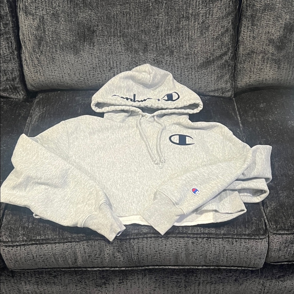 Champion Light Gray Pullover Hoodie